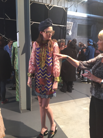 Backstage Sfilata Gucci 2015