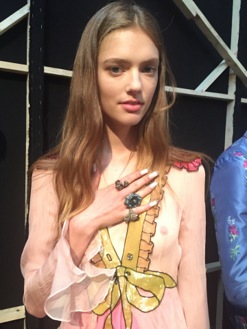 Backstage Sfilata Gucci 2015