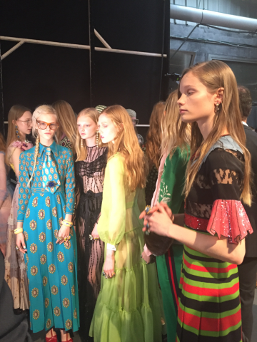 Backstage Sfilata Gucci 2015